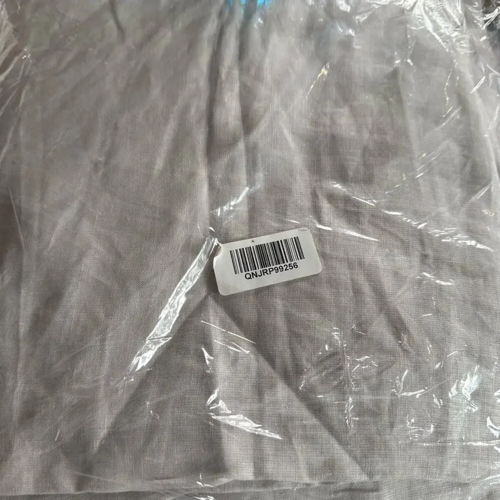 European Linen True Blackout Curtain Panel Cloud Gray 48x96